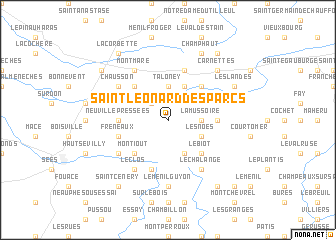 map of Saint-Léonard-des-Parcs