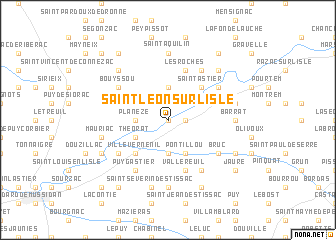 map of Saint-Léon-sur-lʼIsle