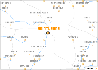 map of Saint-Léons