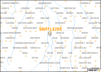 map of Saint-Lezer