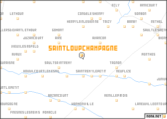 map of Saint-Loup-Champagne