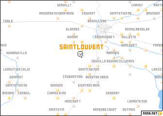 map of Saint-Louvent