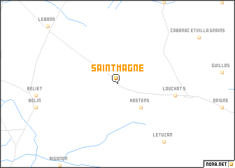 map of Saint-Magne