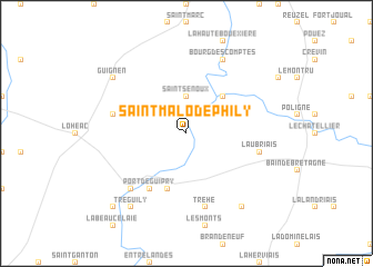 map of Saint-Malo-de-Phily
