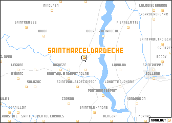 map of Saint-Marcel-dʼArdèche