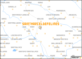 map of Saint-Marcel-de-Félines