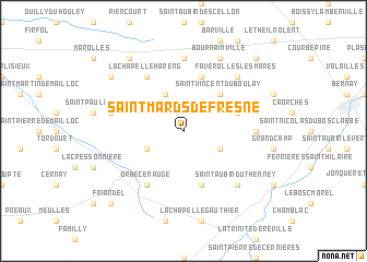 map of Saint-Mards-de-Fresne