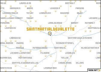 map of Saint-Martial-de-Valette