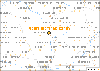map of Saint-Martin-dʼAuxigny