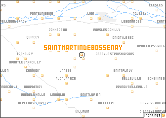 map of Saint-Martin-de-Bossenay