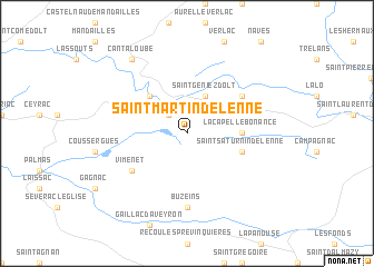 map of Saint-Martin-de-Lenne