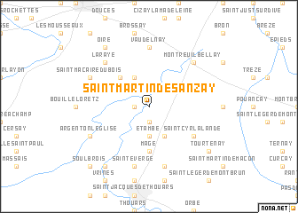 map of Saint-Martin-de-Sanzay