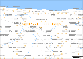 map of Saint-Martin-des-Entrées