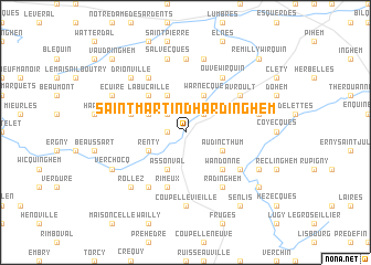 map of Saint-Martin-dʼHardinghem