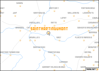 map of Saint-Martin-du-Mont