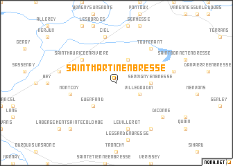 map of Saint-Martin-en-Bresse