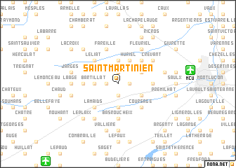 map of Saint-Martinien
