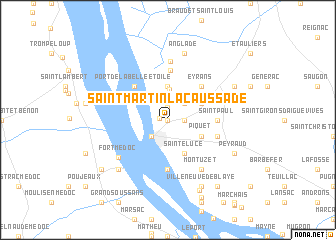 map of Saint-Martin-Lacaussade
