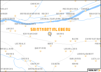 map of Saint-Martin-le-Beau