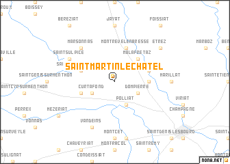 map of Saint-Martin-le-Châtel