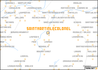 map of Saint-Martin-le-Colonel
