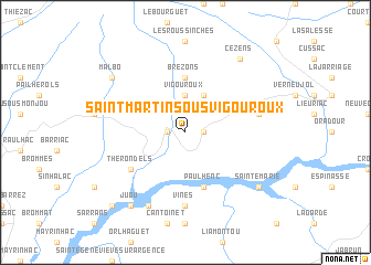 map of Saint-Martin-sous-Vigouroux