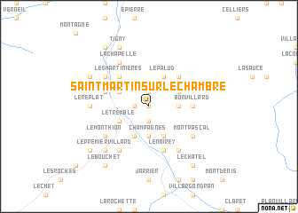 map of Saint-Martin-sur-le-Chambre