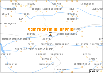 map of Saint-Martin-Valmeroux