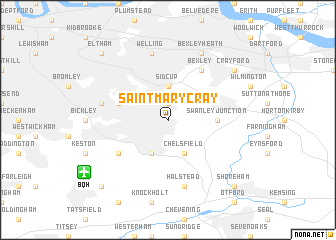 map of Saint Mary Cray