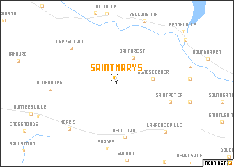 map of Saint Marys