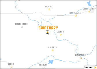 map of Saint Mary