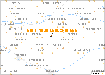 map of Saint-Maurice-aux-Forges