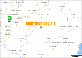 map of Saint-Maurice-dʼIbie