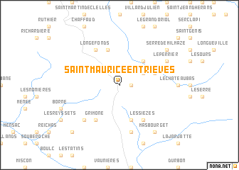 map of Saint-Maurice-en-Trièves