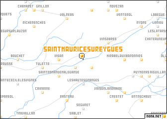 map of Saint-Maurice-sur-Eygues