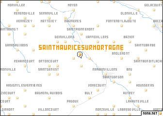 map of Saint-Maurice-sur-Mortagne