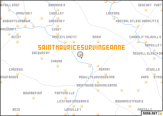 map of Saint-Maurice-sur-Vingeanne