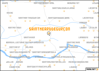 map of Saint-Méard-de-Gurçon