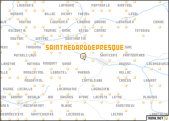 map of Saint-Médard-de-Presque