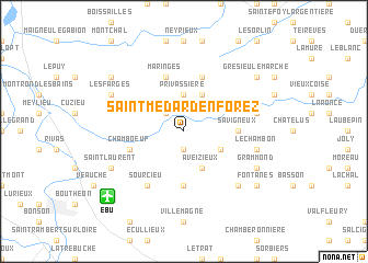 map of Saint-Médard-en-Forez