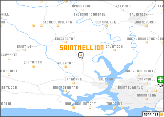 map of Saint Mellion