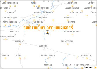 map of Saint-Michel-de-Chavaignes