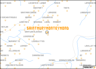 map of Saint-Mury-Monteymond