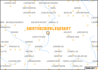 map of Saint-Nazaire-le-Désert