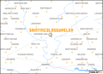 map of Saint-Nicolas-du-Pélem