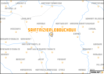 map of Saint-Nizier-le-Bouchoux