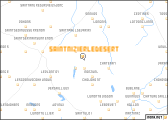map of Saint-Nizier-le-Désert