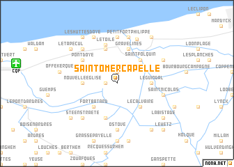 map of Saint-Omer-Capelle