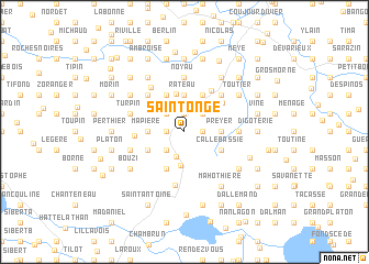 map of Saintonge