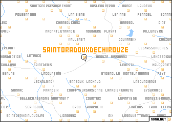map of Saint-Oradoux-de-Chirouze